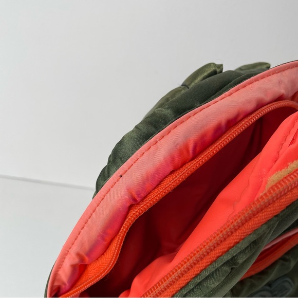 Vintage Dr. Martens Green Orange Nylon Flight Jacket Utility Small Mini Backpack - Picture 14 of 16